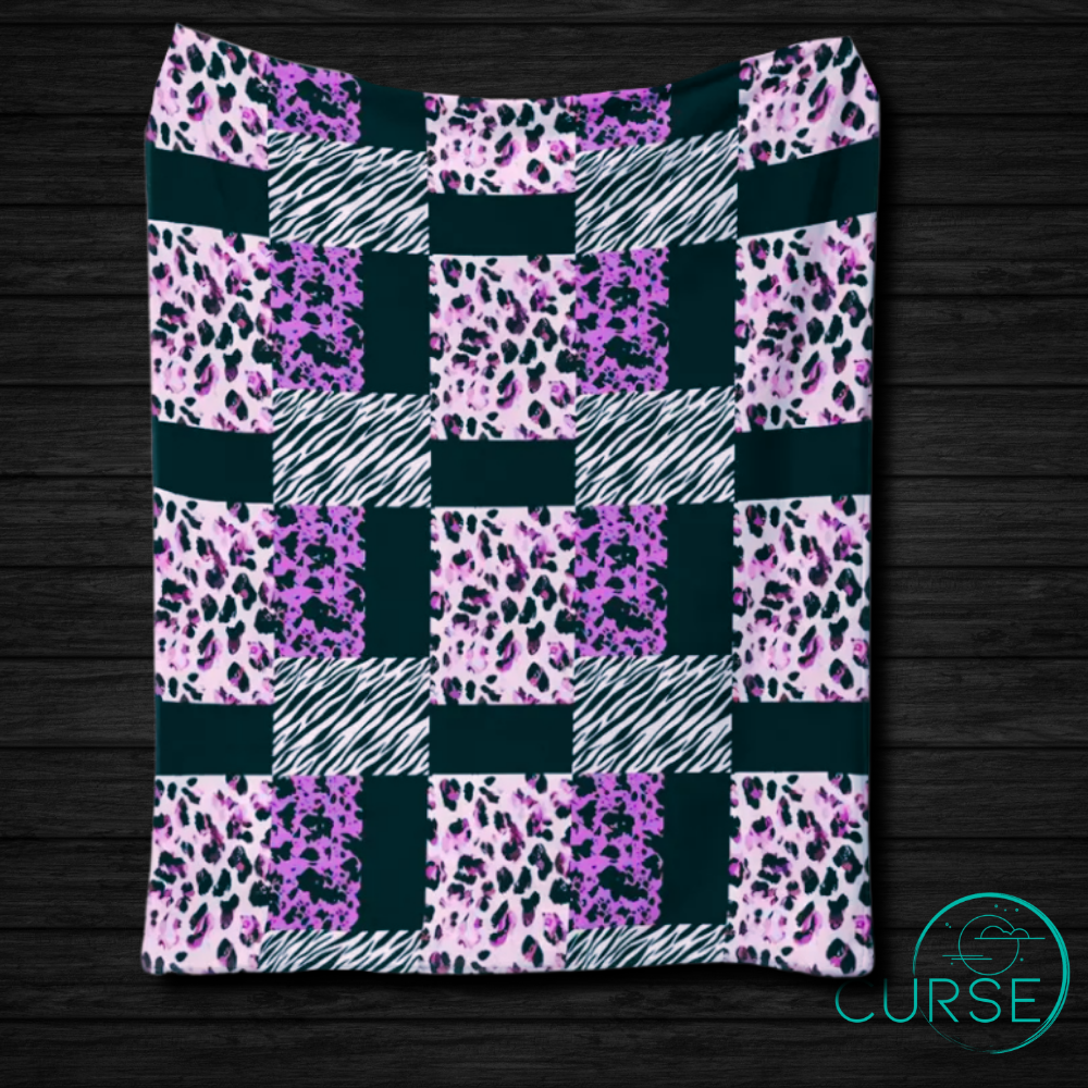Ultra Soft Throw - Purple Leopard