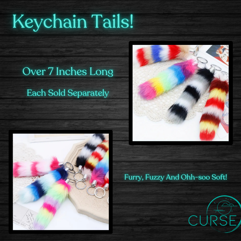 Fuzzy Soft Keychain Tails