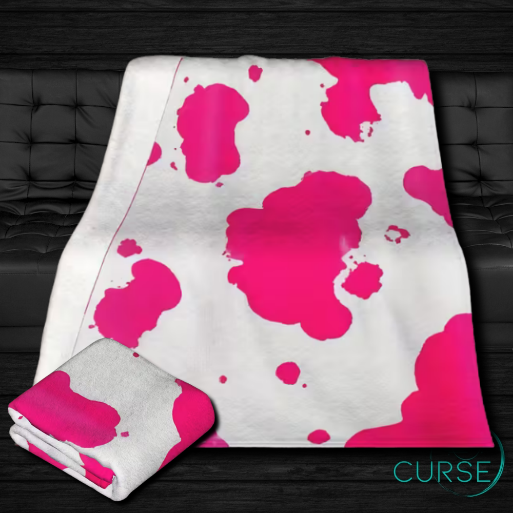 Ultra Soft Throw - Pink Cow