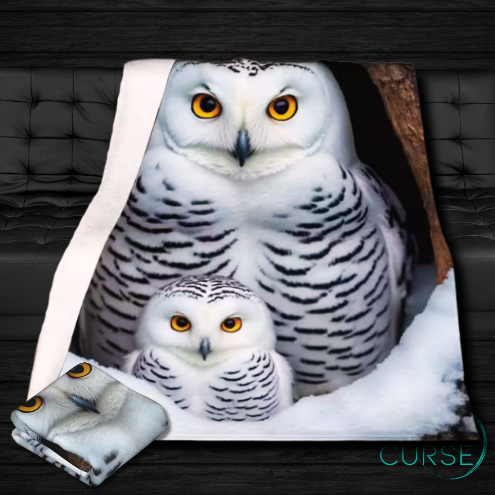 Ultra Soft Throw - Snow Owls