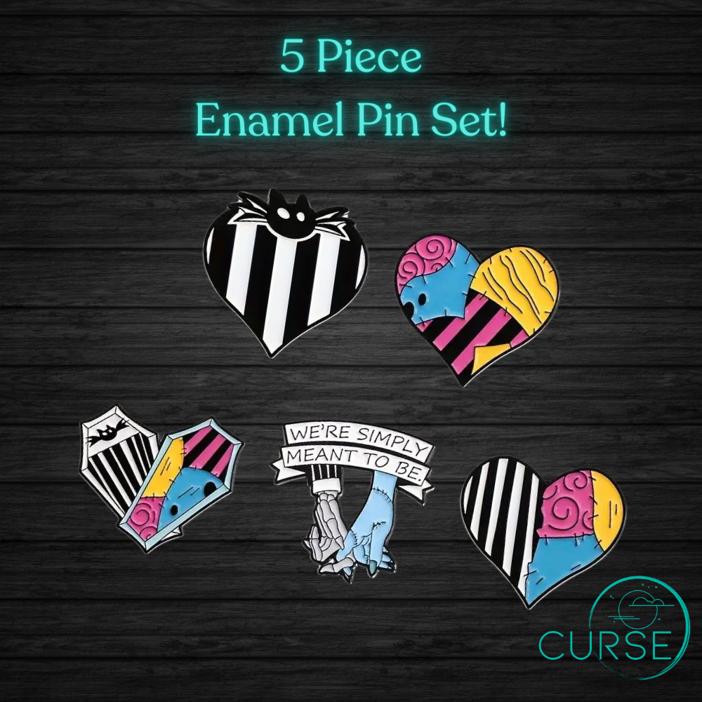 Pin Set -5 Piece Jack n Sally