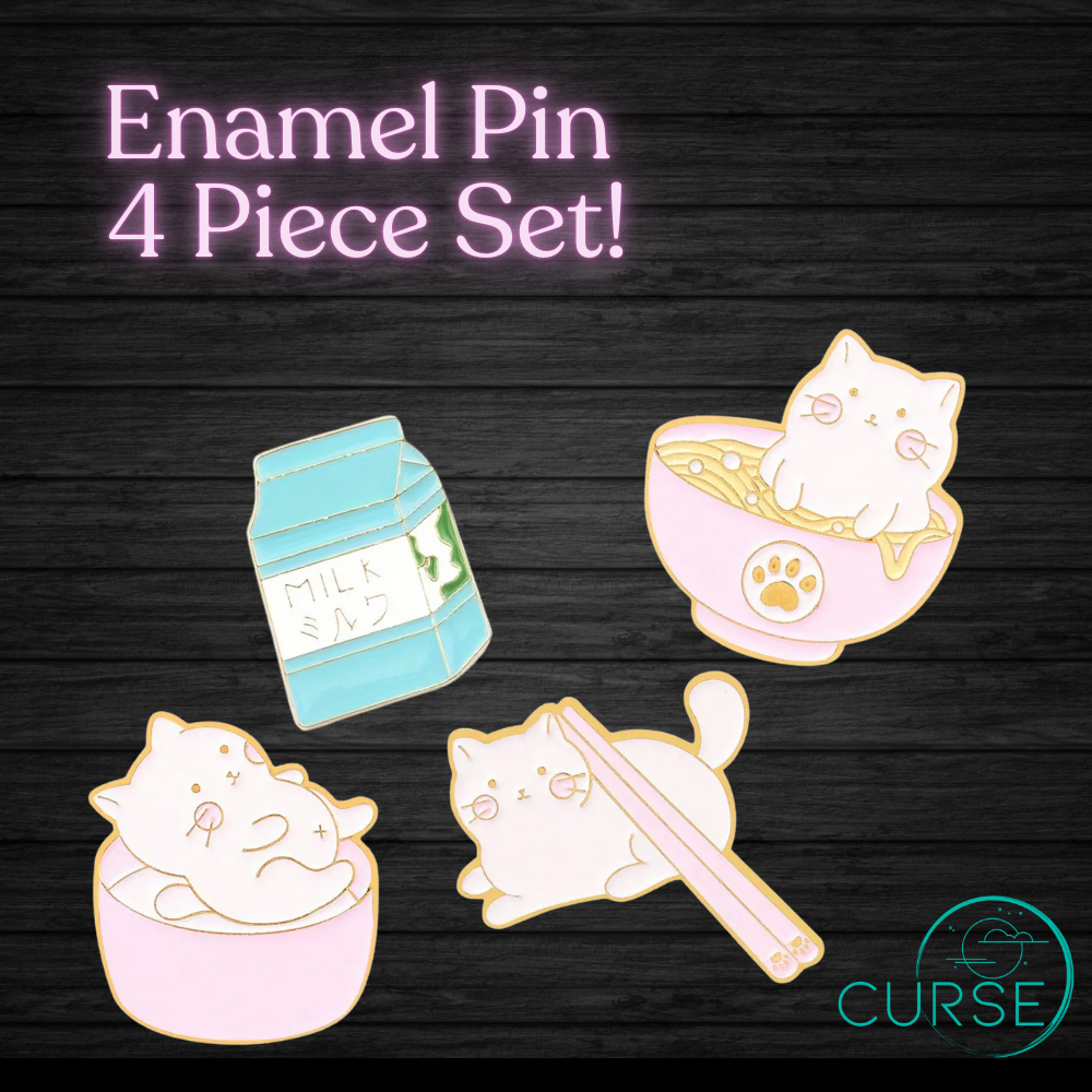 Enamel Pin Set - Kitty n Milk