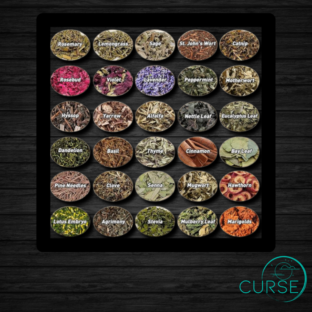 Vials With Dried Herbs