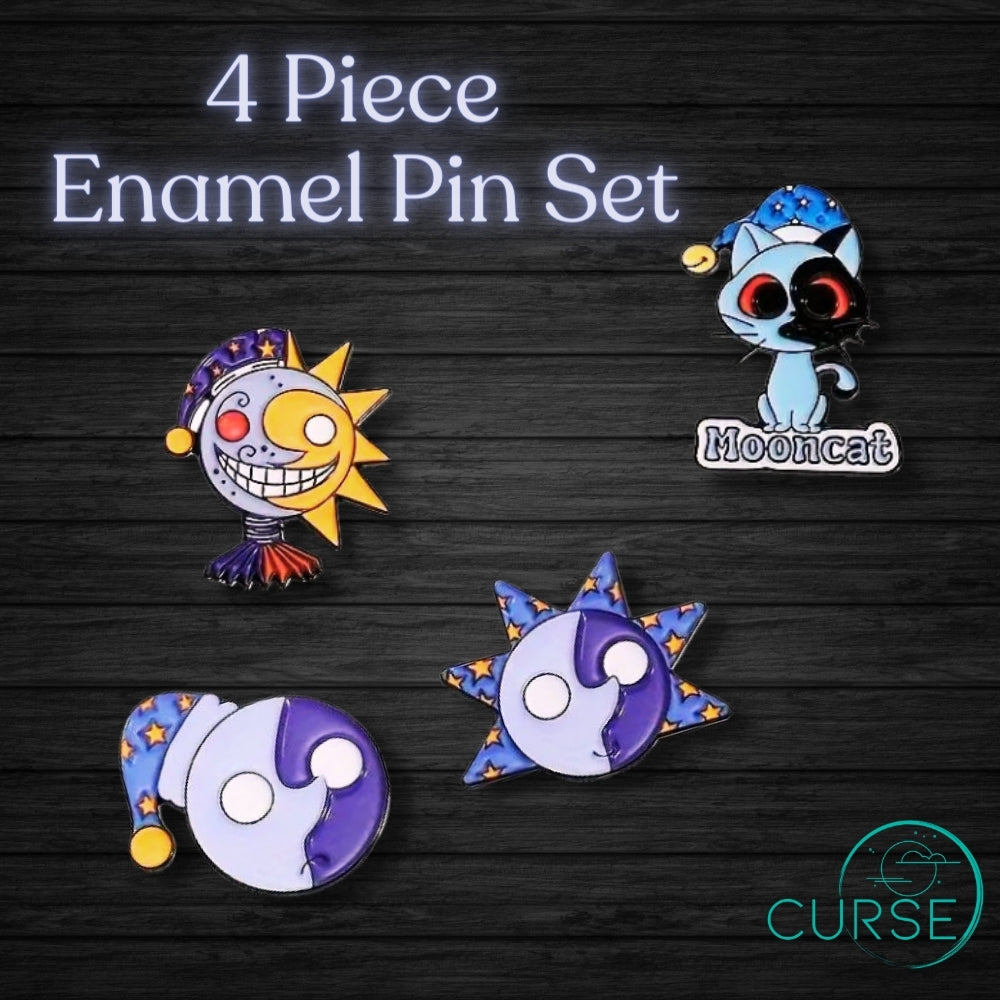 Enamel Pins - Sun And Moon