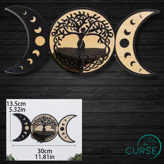 Wooden Wall Display - Moon