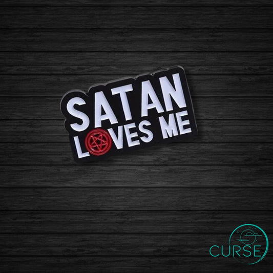 Enamel Pin - Satan Loves Me