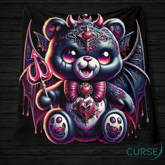 Ultra Soft Throw - Gothy Bear