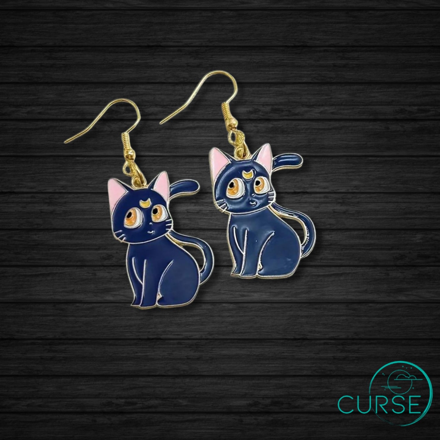 Earrings - Moon Kitties