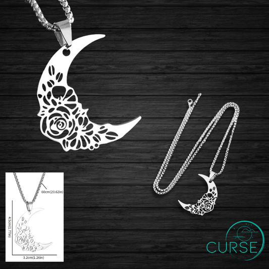 Necklace - Flowered Moon