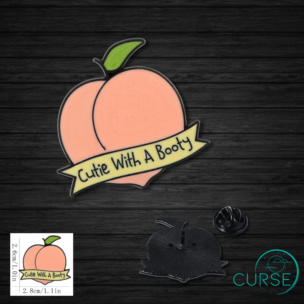 Enamel Pin - Peach Booty