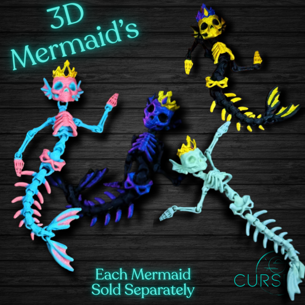 3D Mermaid Skelly