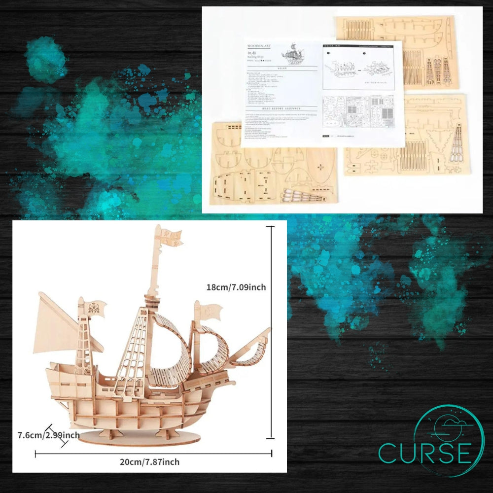 3D Wooden- Pirate Ship Kit