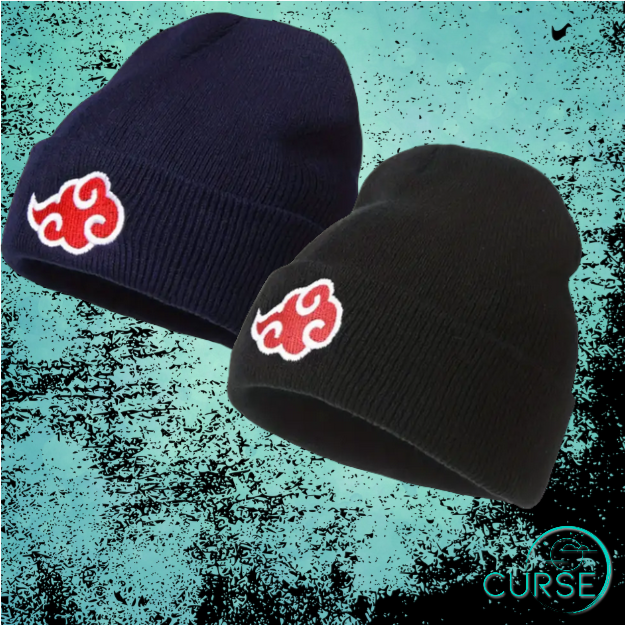 Beanie - Red Cloud in Black and Blue