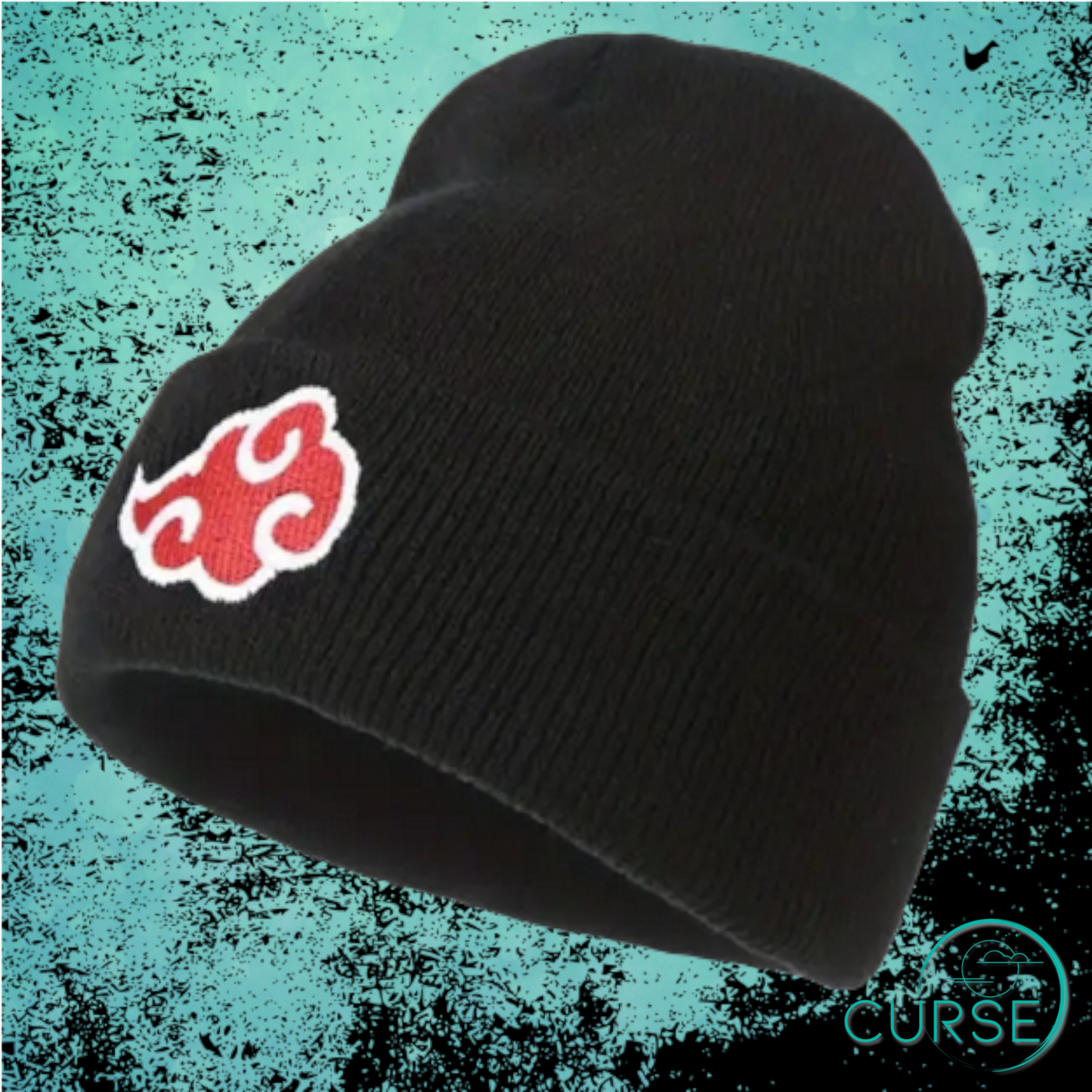 Beanie - Red Cloud in Black and Blue