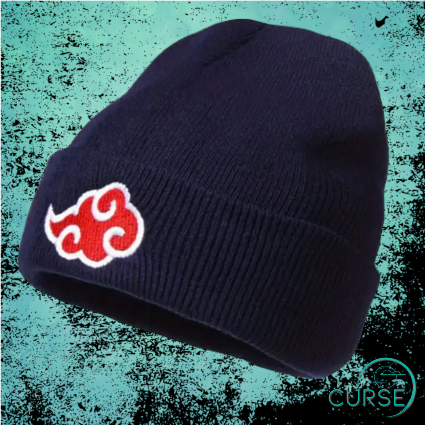 Beanie - Red Cloud in Black and Blue