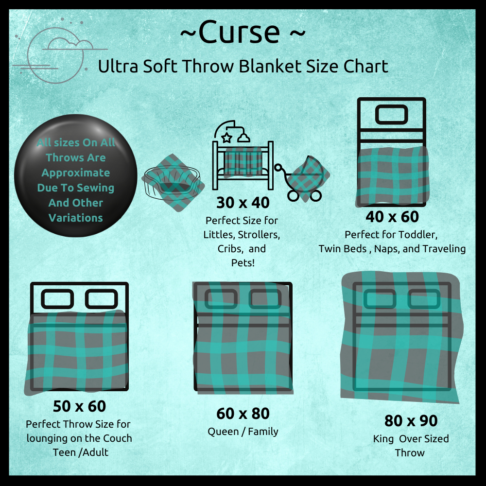 Ultra Soft Throw - Teal Cute Cow