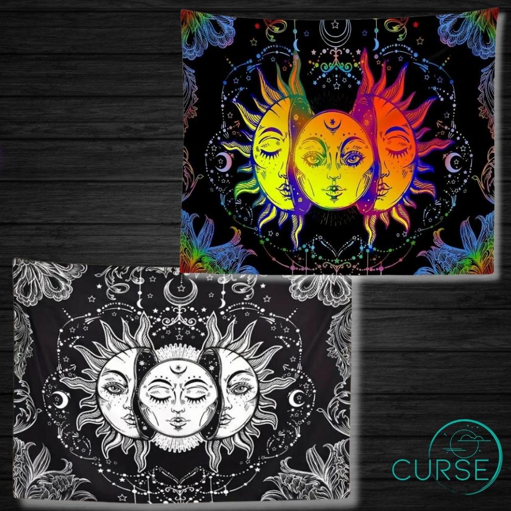 Tapestry - Sun and Moon Faces