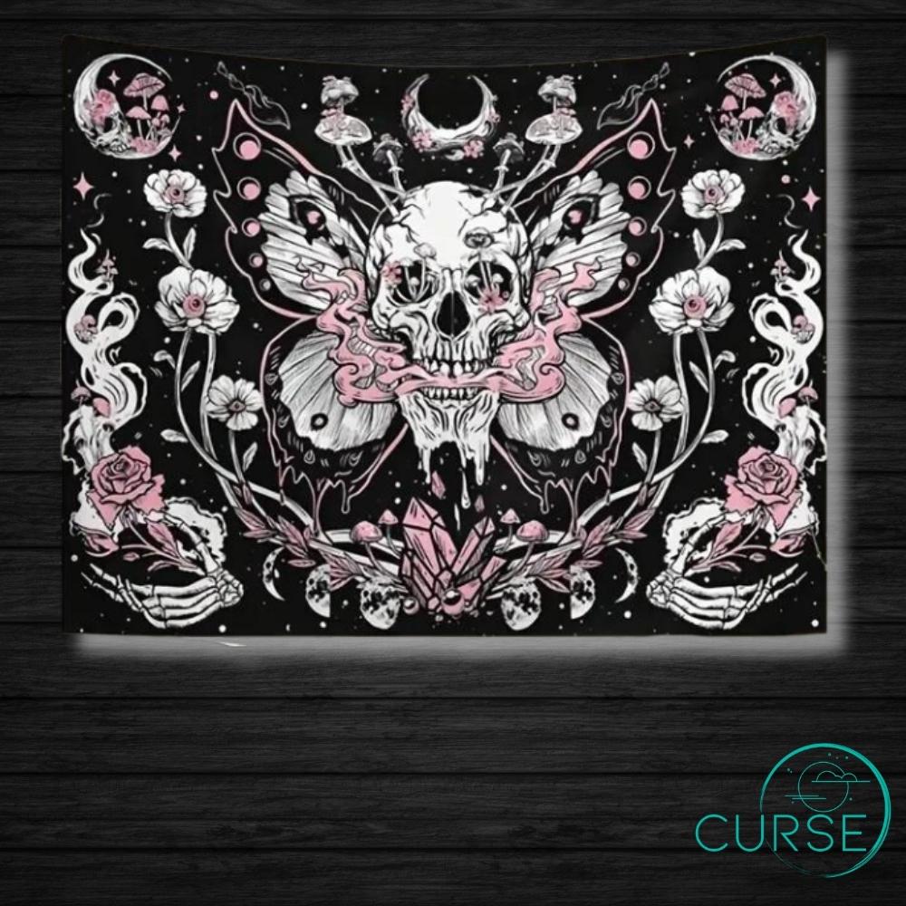 Tapestry - Skull Butterfly