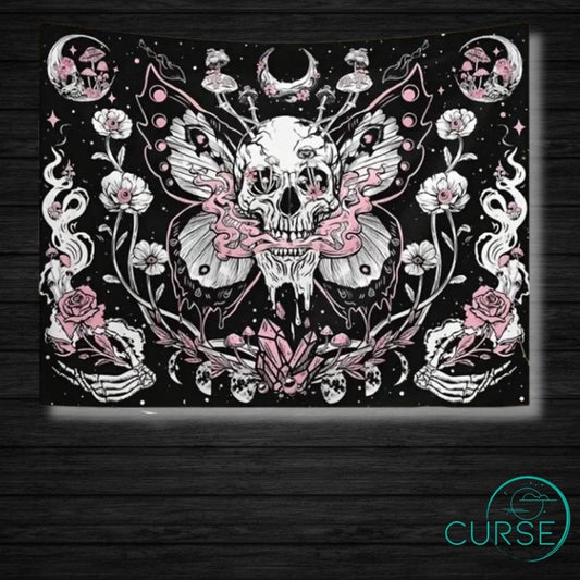 Tapestry - Skull Butterfly