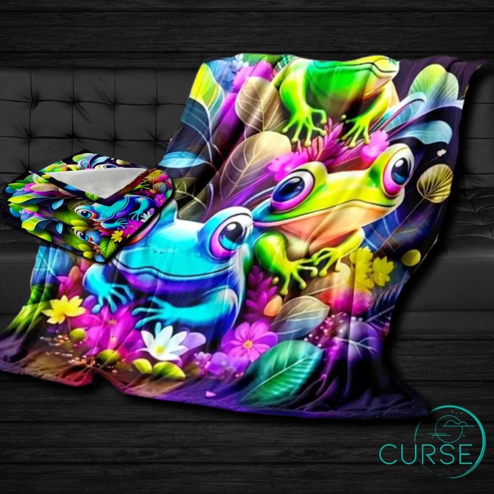 Ultra Soft Throw - Luminous Frogs