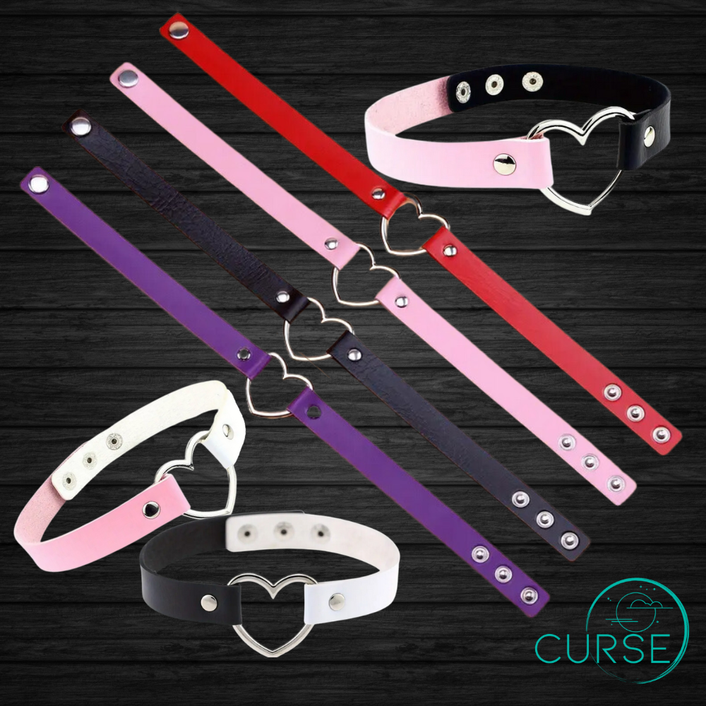 Heart Collar / Choker - Various Colors