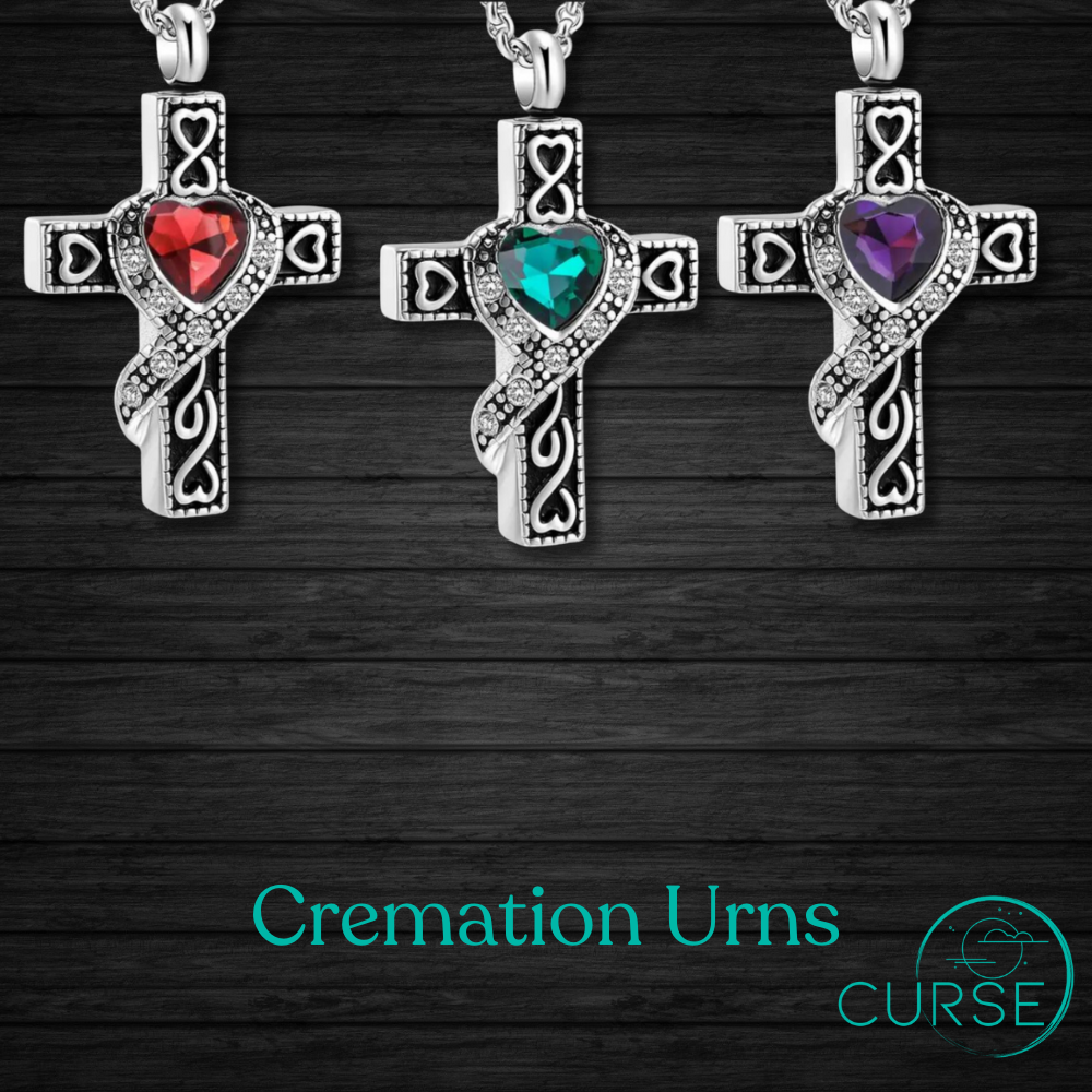 Cremation Urns - Heart Crosses