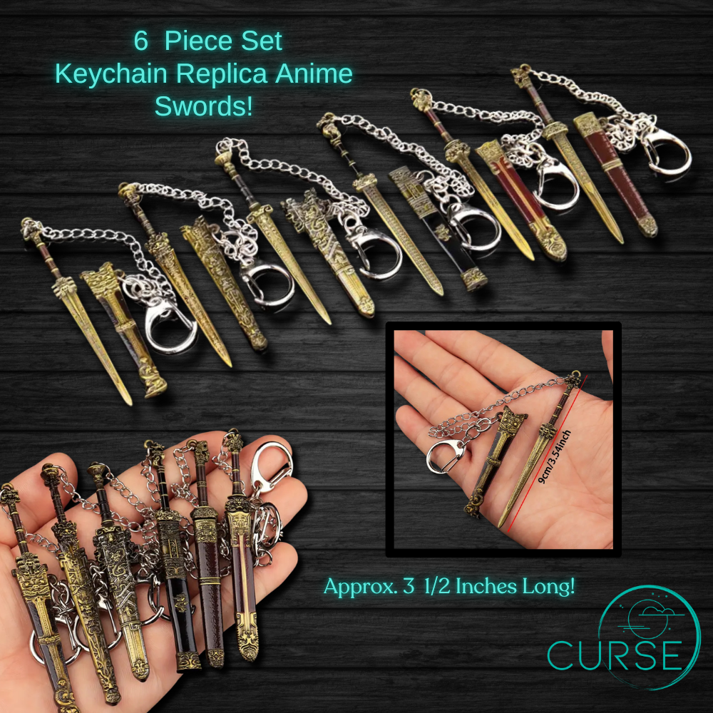 Sword Keychain 6 Set