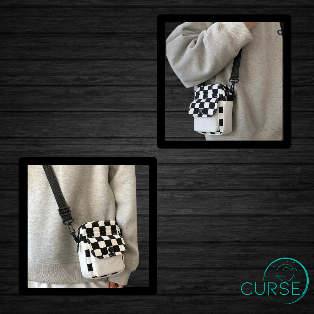 Checkered Cross Body Bag