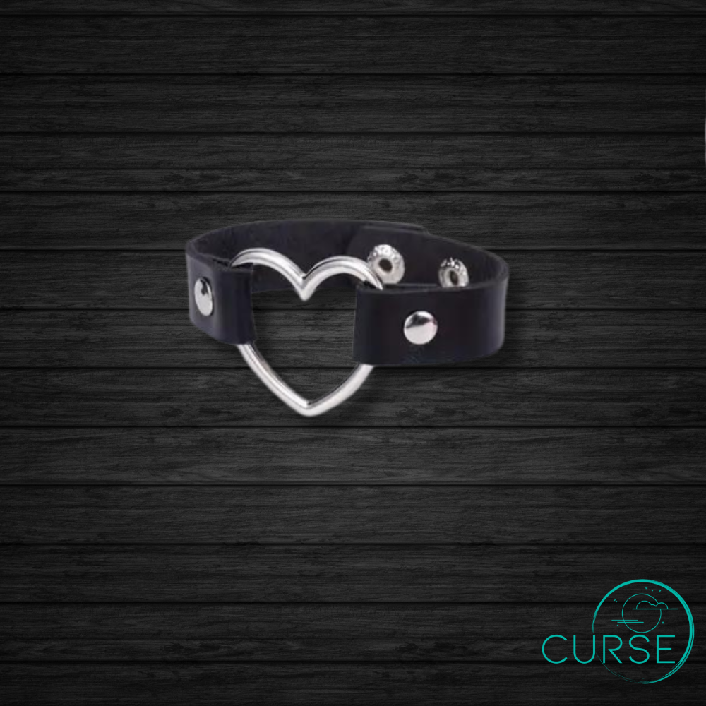 Pleather Heart Bracelet