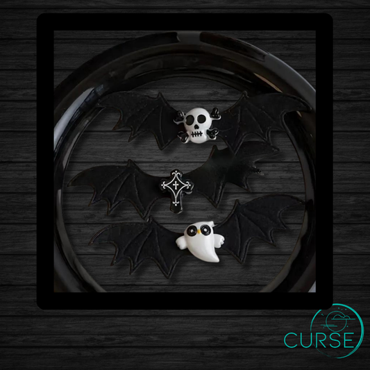 Hair Clips - Ghosts, Skulls and Crosses