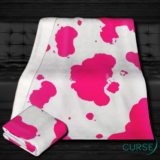Ultra Soft Throw - Pink Cow