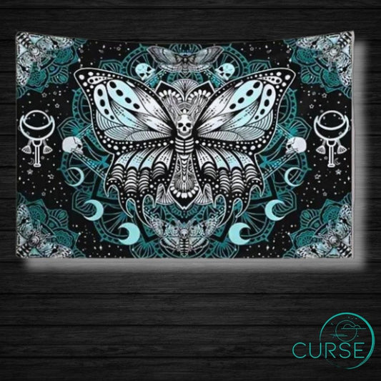 Tapestry - Teal Moth Moon