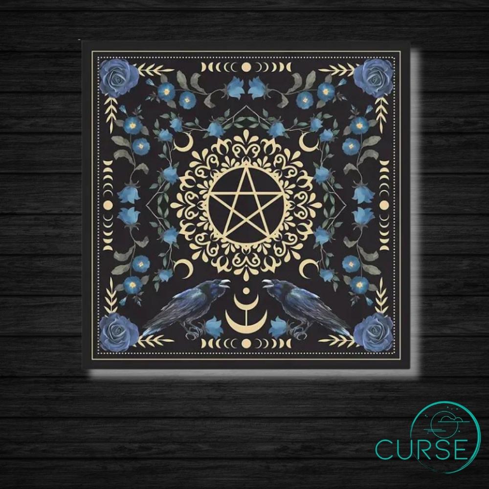 Tapestry - Light / Dark Blue Raven