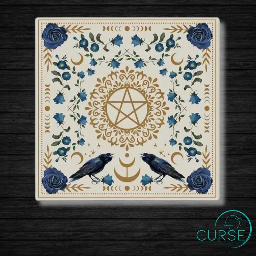 Tapestry - Light / Dark Blue Raven