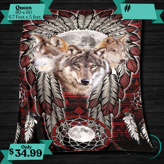 Ultra Soft Throw - Tribal Wolf