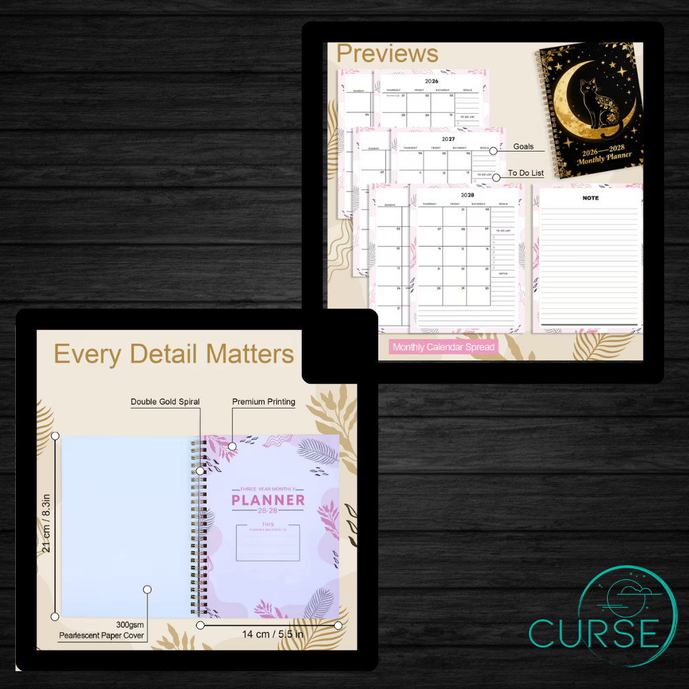 Monthly Planner 2026 - 2028